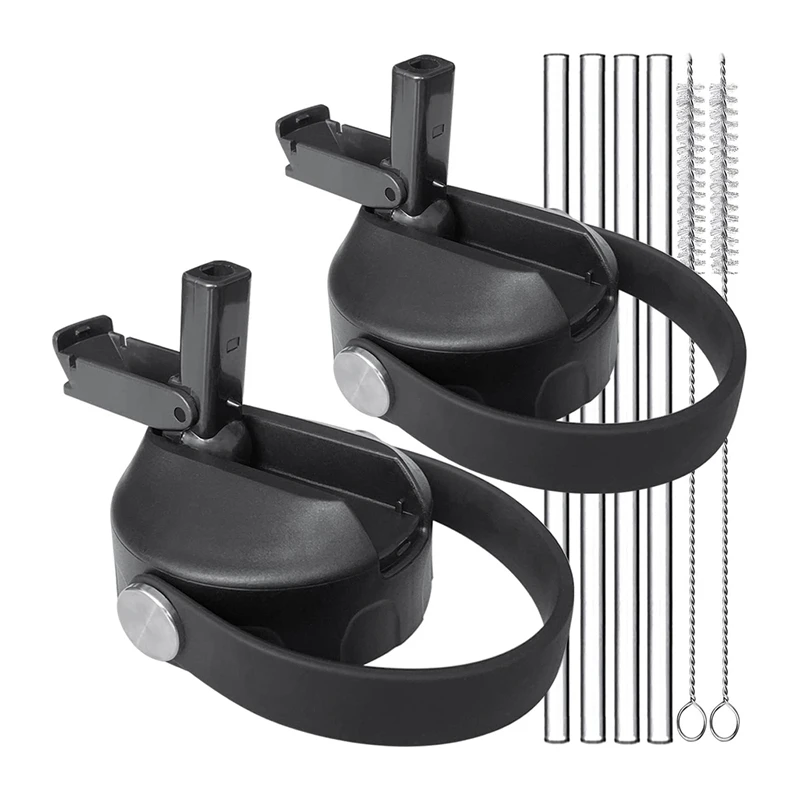 

Flexible Handle Replacement Lid Straws For Hydro Flask Wide Mouth Top Cap 32 40 Oz