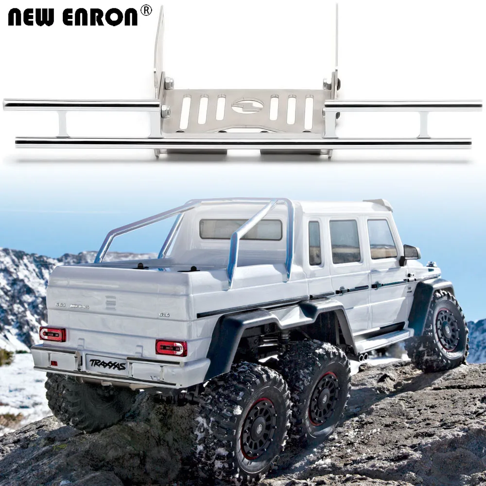 

NEW ENRON SILVER Metal Rear Bumper 1Pcs Upgrate Parts FOR RC Crawler Car 1/10 TRAXXAS TRX6 G63 TRX4 G500