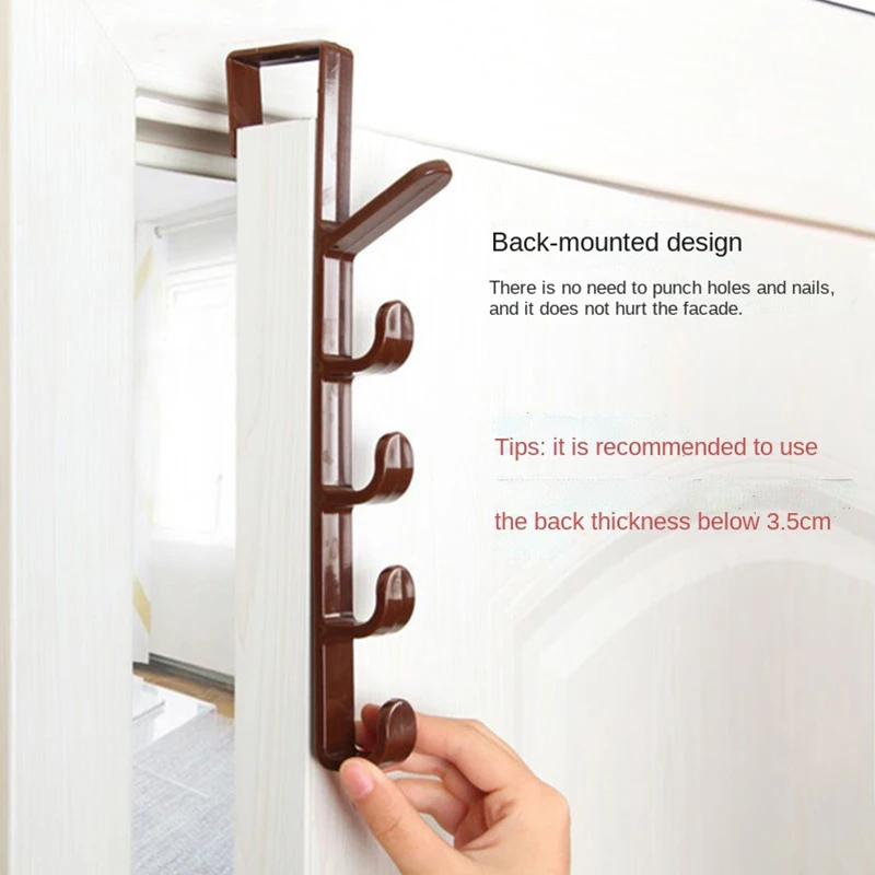

Plastic Home Storage Bedroom Door Hanger Clothes Hanging Rack Above The Door Purse Holder For Bags Rails Organization Hooks