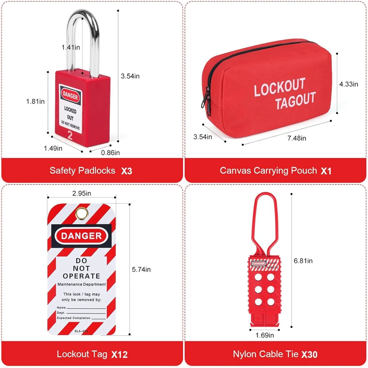 Комплект блокировки Tagout для электрогруппы засовы блокируемые промышленные