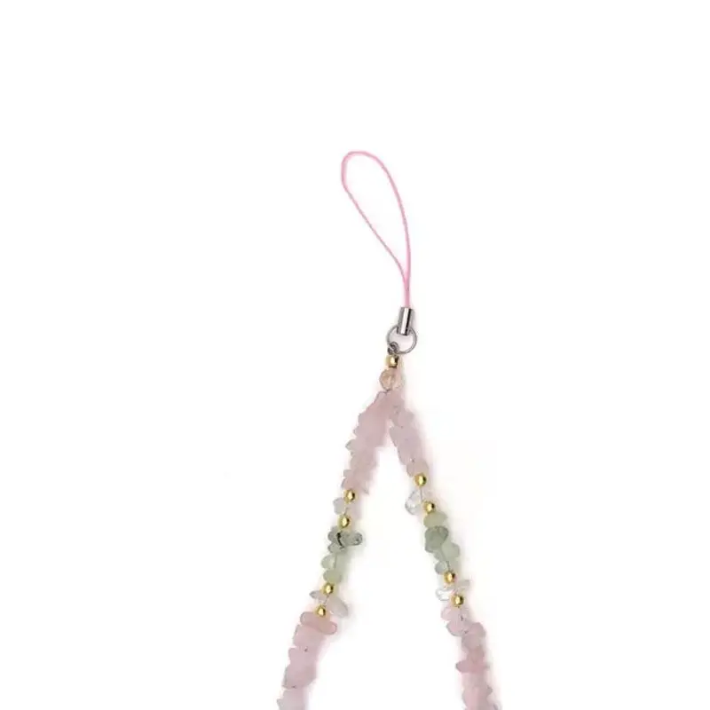 Fashion Design Natural Stone Anti-Lost Pendant 2022 Latest Exquisite Cute Ladies Mobile Phone Accessories