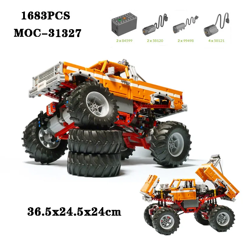 

Building Block MOC-31327 Large Foot Pickup Truck 1683PCS Puzzle Model Playing Parts, High Difficulty Adult and Child Toy Gifts
