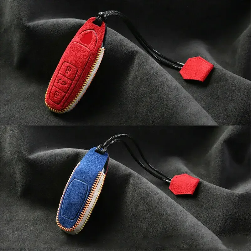 Замшевый Кожаный Автомобильный смарт-брелок с дистанционным управлением