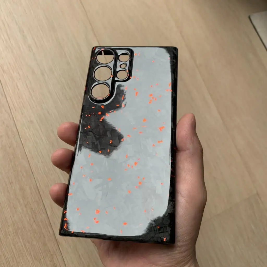 100% настоящий кованый чехол из углеродного волокна для Samsung Galaxy S23 Ultra роскошный