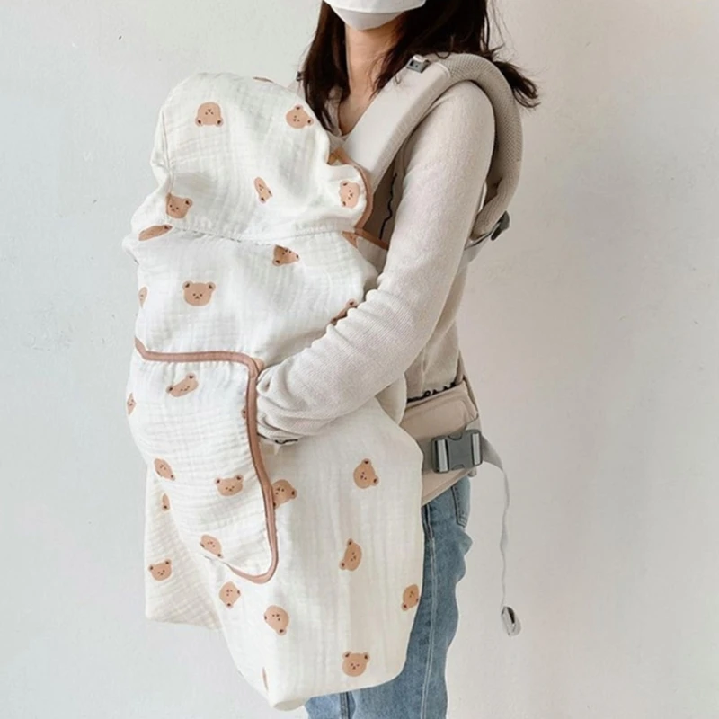

Baby Stroller Blanket Infant Spring Wrap Blanket Cartoon Print Baby Wrap Gender Neutral Non-fluorescent Stroller Cover