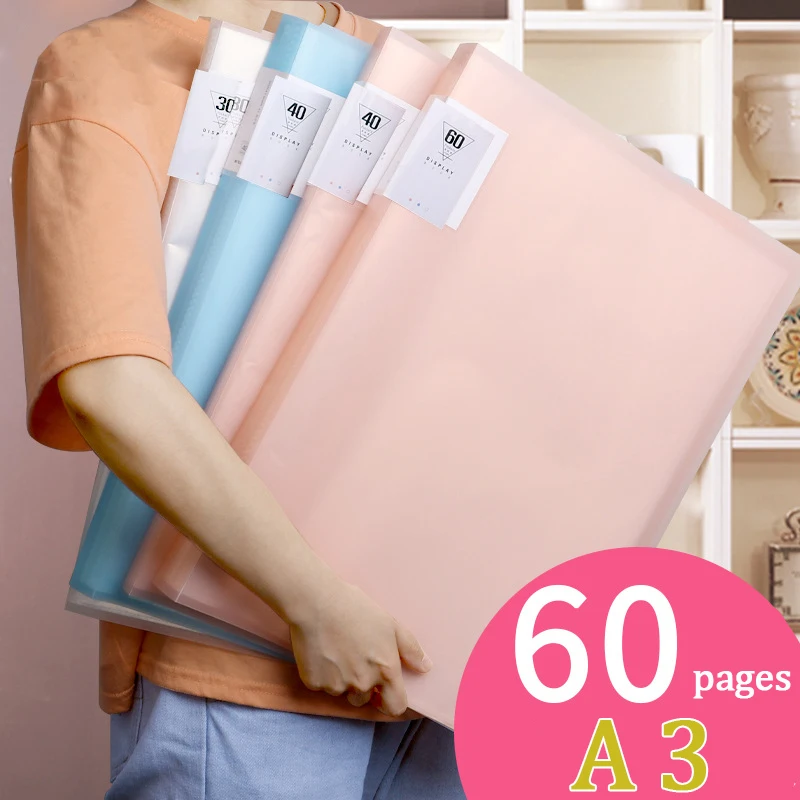 

A3 Display Book Information Poster Book Children's Picture Album Picture Clip Storage Collection Book Folder Picture File Bag