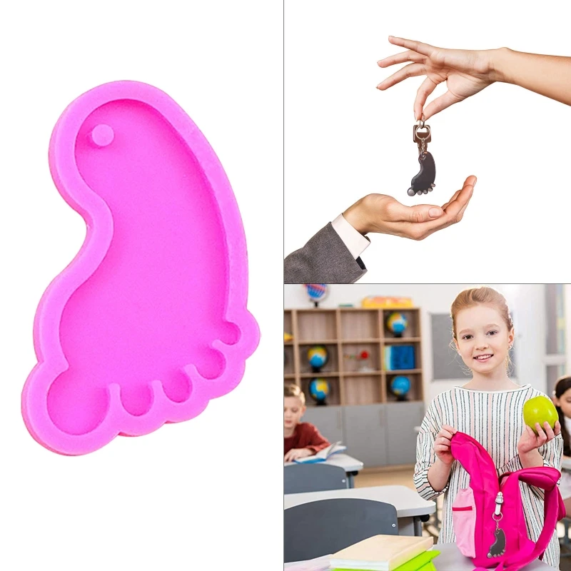

DIY Shiny Glossy Small Foot Keychain Mold Mould Resin Epoxy Jewelry