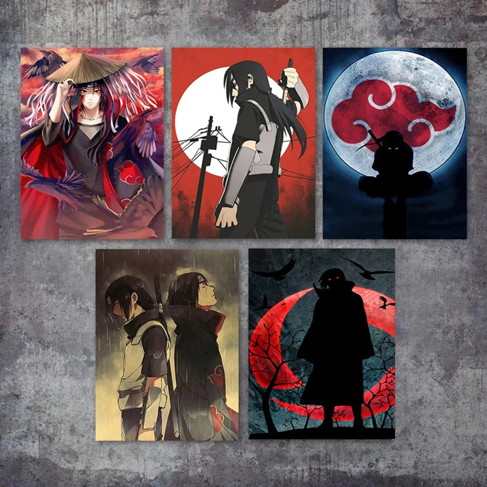 

Classic Anime Surrounding Canvas Painting HD Naruto Uchibo Sasuke Itachi Posters Wall Art Print Mural Pictures Home Gift Cuadros