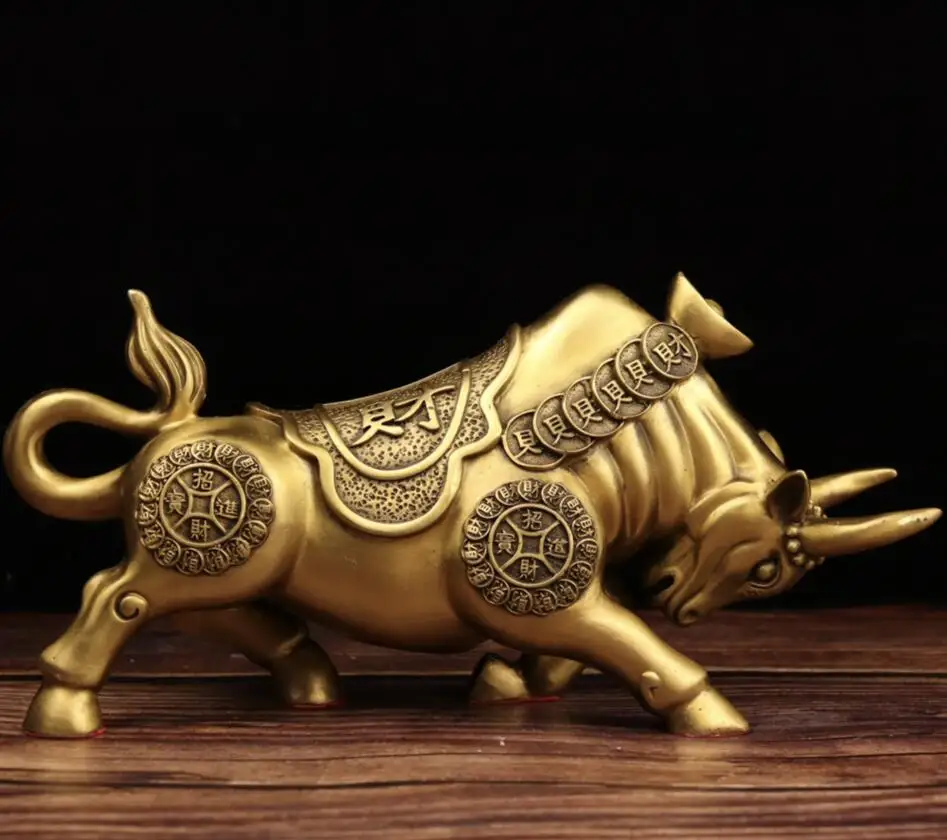 Seiko brass recruit wealth Ingots cow crafts statue