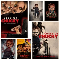 classic chucky horror movie classic vintage posters kraft paper sticker diy room bar cafe posters wall stickers