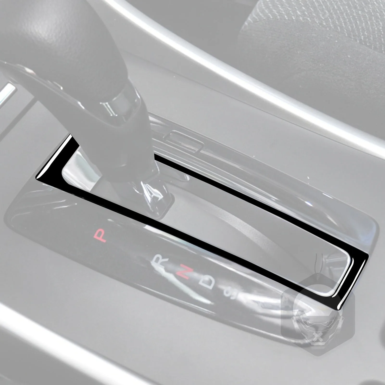 Черная Автомобильная панель переключения передач для пианино наклейка на раму