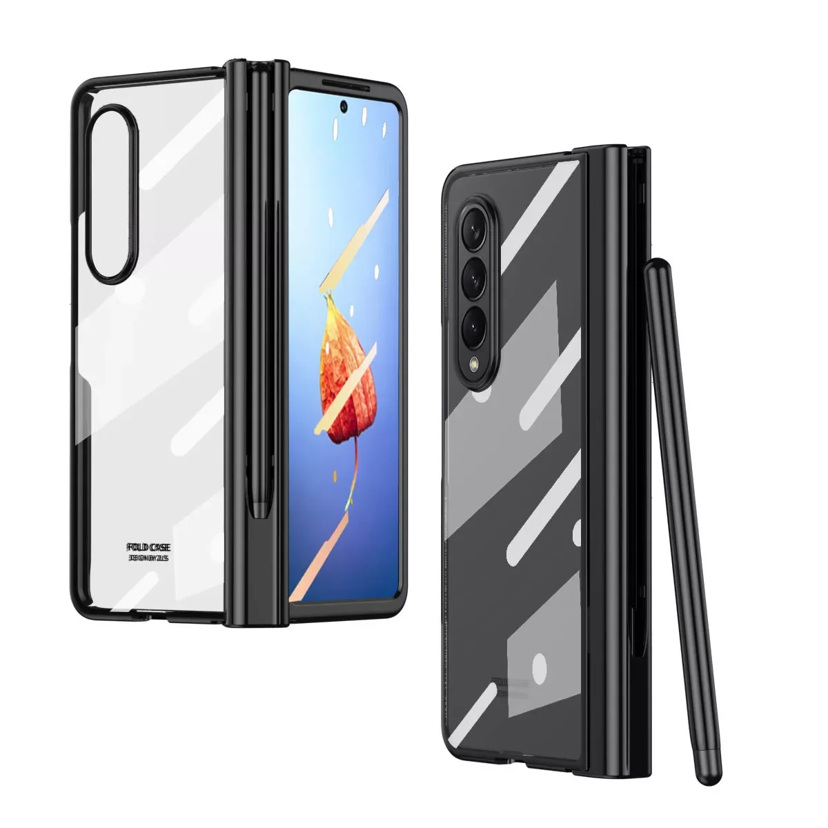 

Нежный гальванический цветной чехол для Galaxy Z Fold Z 4 3 с S-стилусом