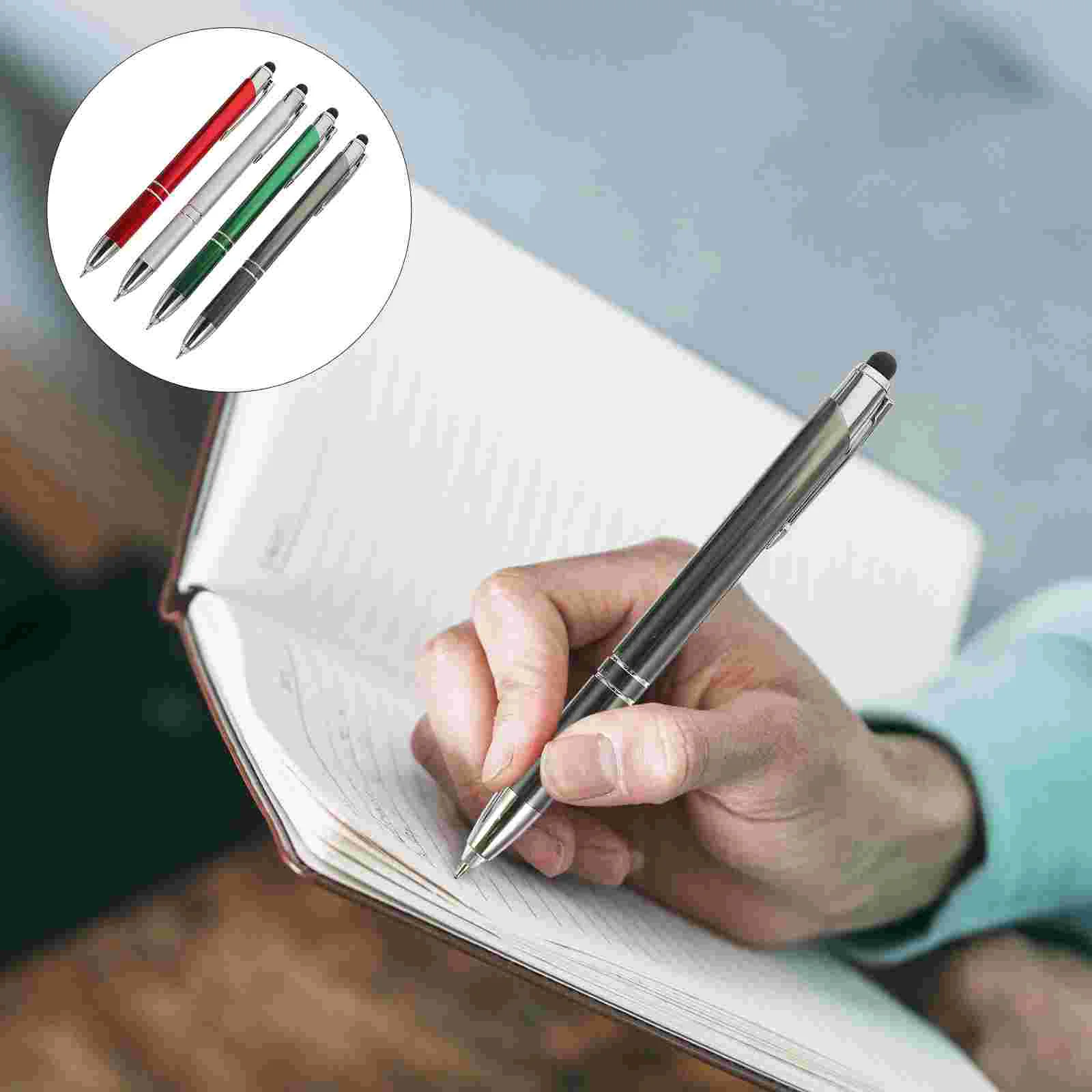 

Pen Pens Light Led Ink Writing Point Ballpoint Signature Lighted Portable Office Stationery Metal Present Class School Up Fine