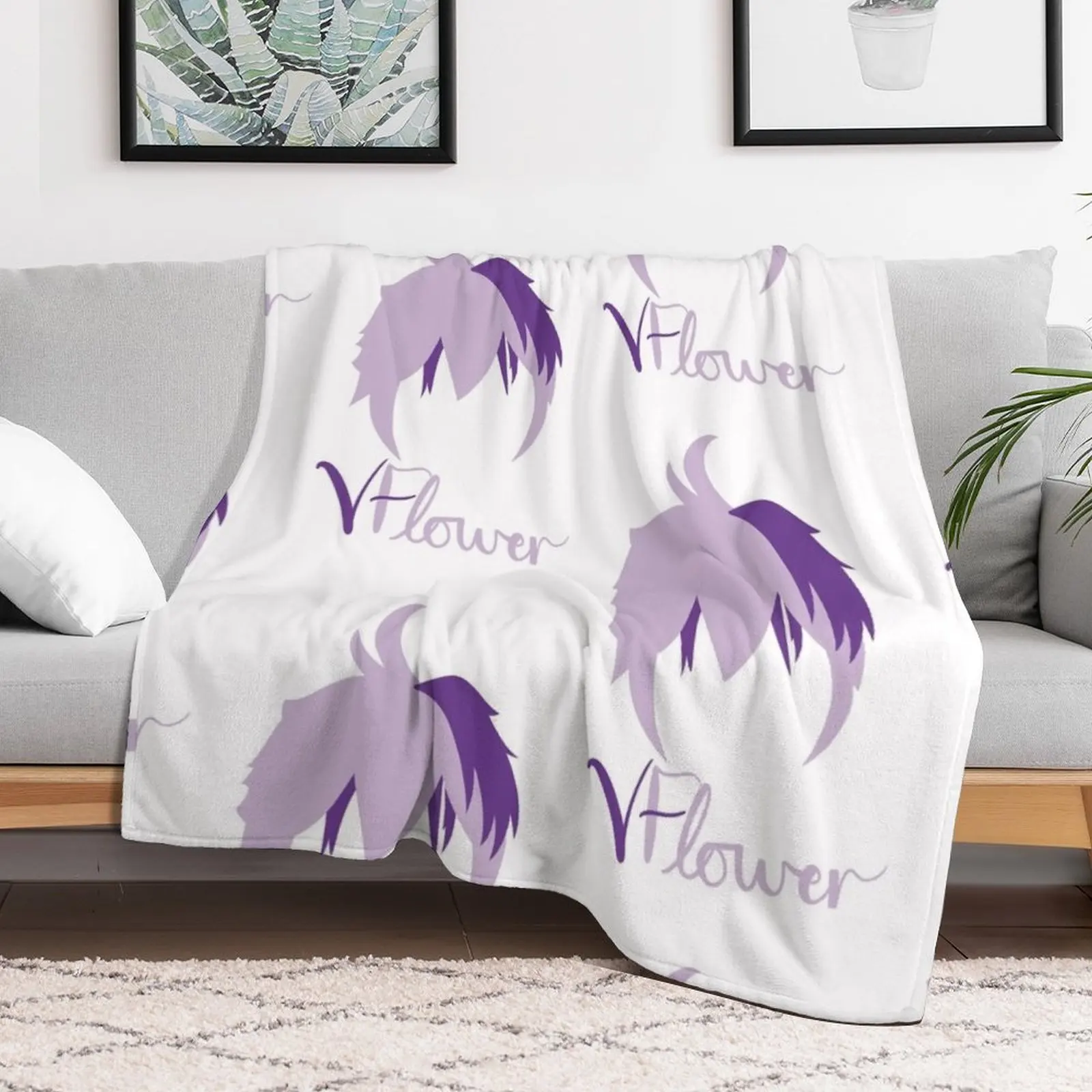 Плед с силуэтом VFlower фланелевая ткань полярные одеяла для кровати