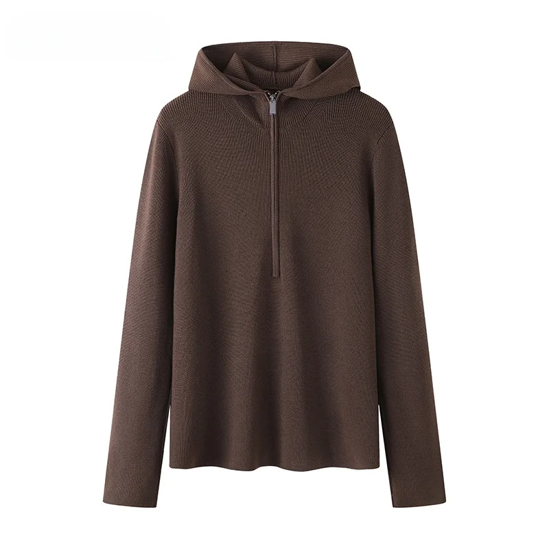 [Same Sle with Mall] Jiangnan Original Factory Осенний однотонный шерстяной свитер свободный женский