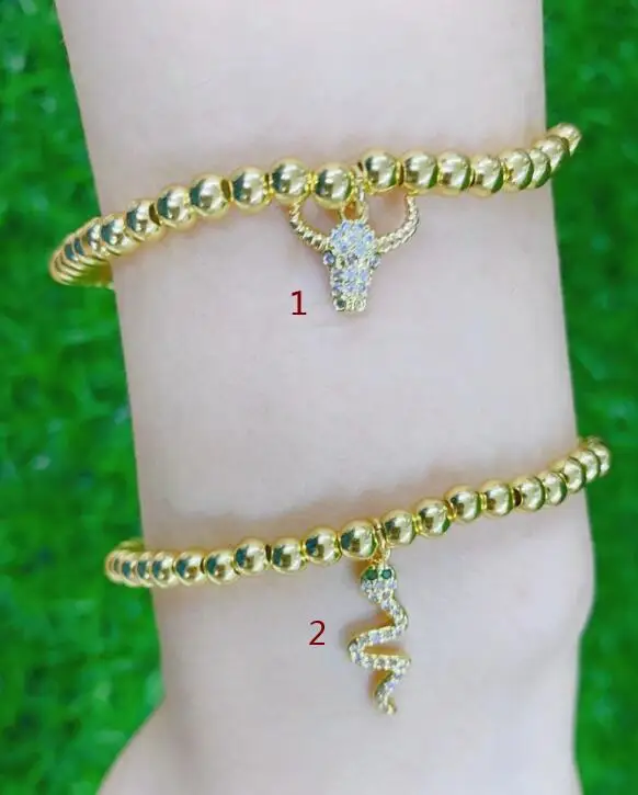 

1 шт. латунный Цвет CZ голова быка змея кубинский браслет цепочка соединитель ювелирные изделия застежки на ожерелье браслет ювелирные издел...