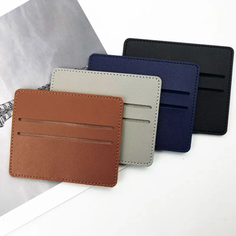 

PU Leather Rainbow Candy Color Card Holder Women Men Bank Credit Card ID Holder Gift Box Super Slim Small Card Case