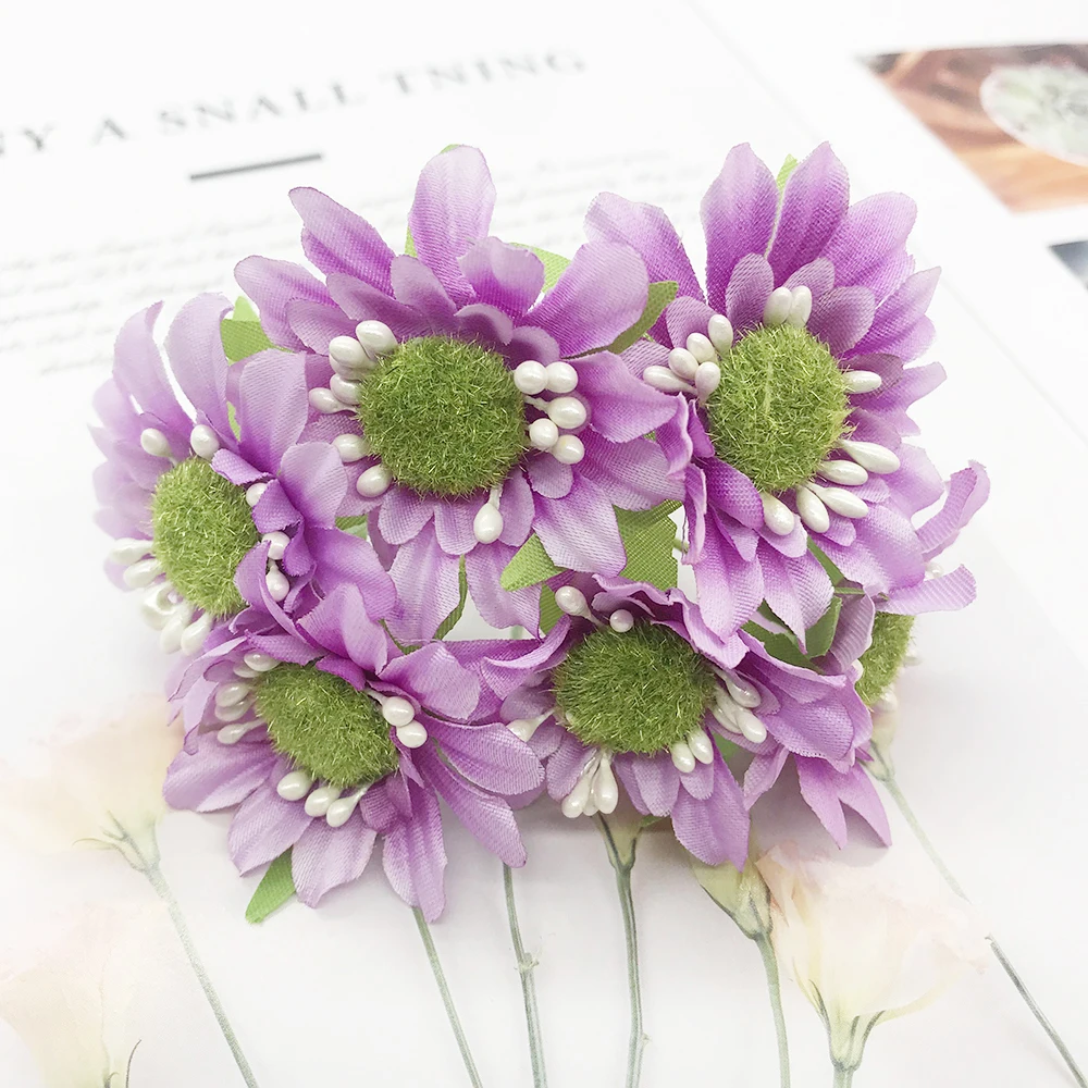 

Фиолетовые искусственные цветы набор для декора