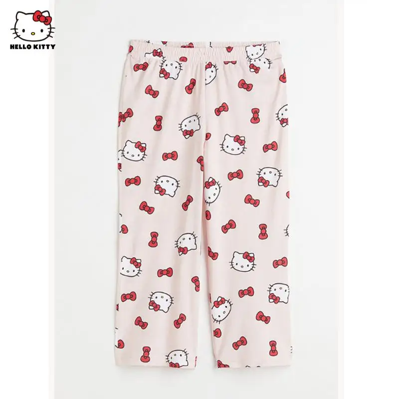 

Пижамные штаны, новинка, свободная и удобная детская одежда Hello Kitty для студенческого общежития, одежда для девушек