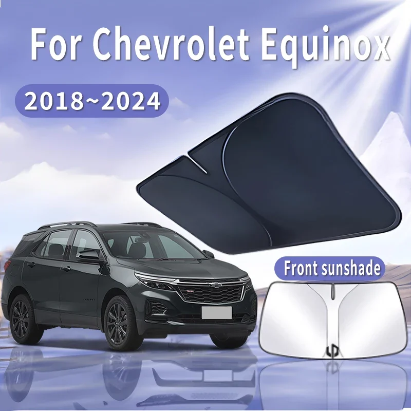 Фото Складной солнцезащитный козырек для Chevrolet Equinox 2018-2024, солнцезащитный экран на лобовое стекло, теплоизоляция, летнее охлаждение, автомобильные аксессуары №1