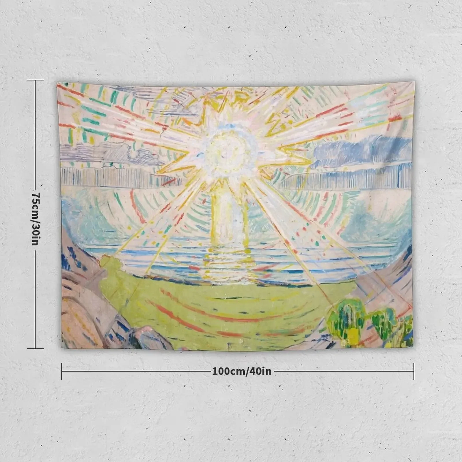 Эдвард Манч Солнце 1910-11 гобелен аниме-декор украшение для комнат