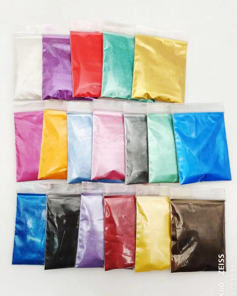 

Mica Pigments 18 Colors Set 5g/bag Mica Colors for Soap Making Mica Colorant for Epoxy Resin Mold Mica Pigment Powder for Slimes