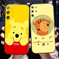 cute cartoon winnie the pooh phone case for samsung galaxy s22 s21 s20 s10 10e s9 plus s22 s21 s20 ultra fe 5g carcasa back