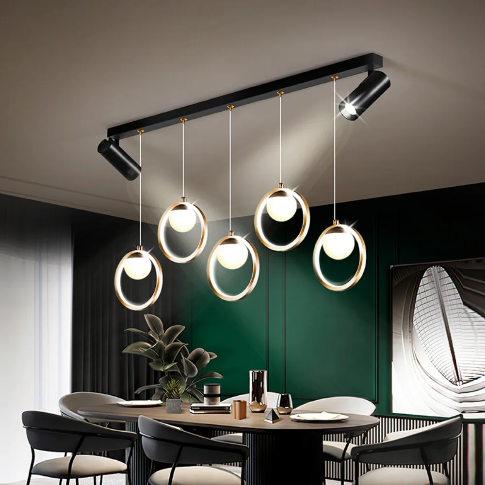 

Modern LED Chandelier Small Circle Chandelier Nordic With spotlights Living Room Dining Room Bar Interior Lighting Decoration
