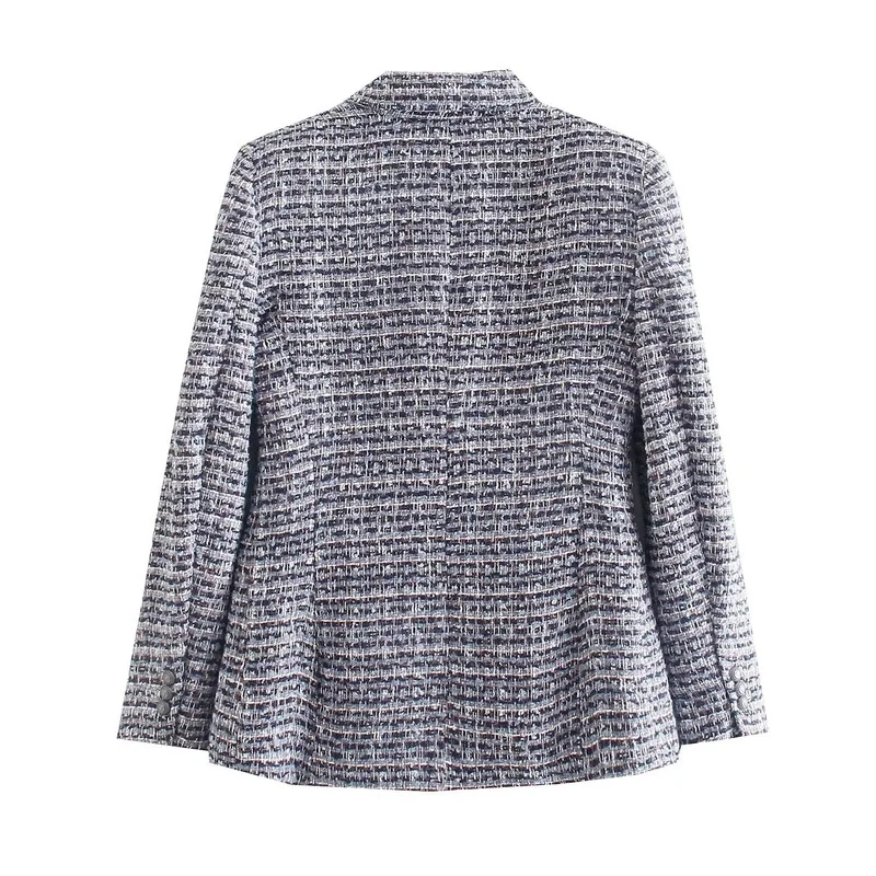 Ladies Temperament Commuter Style Textured Blazer for Fall/Winter 2021 New Women's Slim and Thin Double-breasted Lapel Top