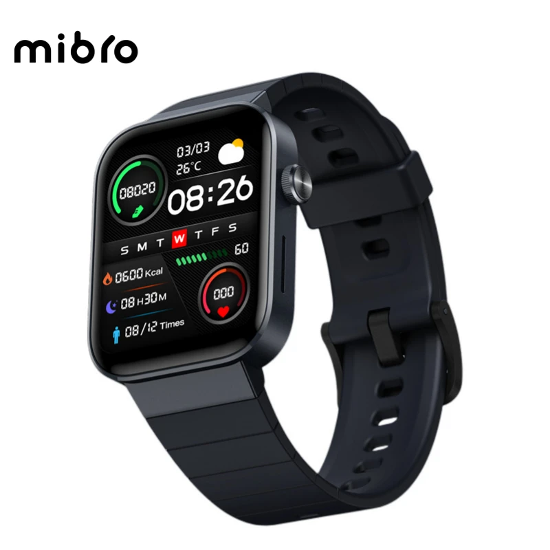

Смарт-часы Mibro T1 мужские, спортивные часы, Bluetooth, 1,6 дюйма, HD экран, 2ATM, водонепроницаемые часы для телефона Xiaomi