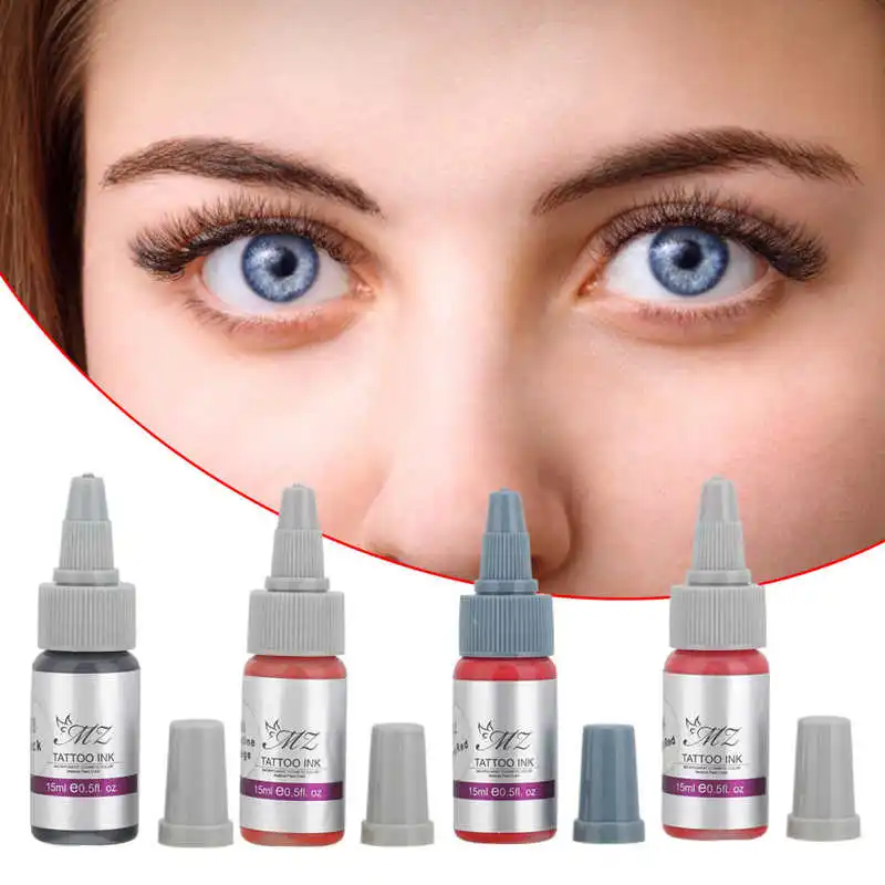 

15ml Microblading Tattoo Ink Permanent Makeup Color Natural Eyebrow dye Plant Tattoo Ink Pigments For Tattoos Eyebrow Lips