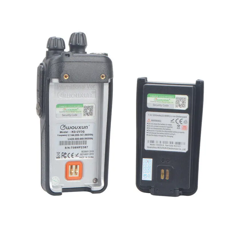 10 шт. оригинальный WouXun KG-UV3Q аналоговый VHF/UHF двухдиапазонный 999CH Вт высокая