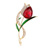 high end exquisite tulip brooch alloy rhinestone corsage accessories clothing accessories corsage