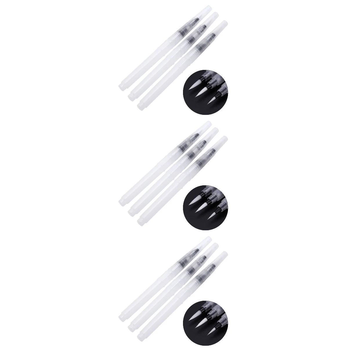 

9 -Piece Colored Brush Watercolor Brush Set Water Soluble Brush Kits Kids Colored Watercolour Pens