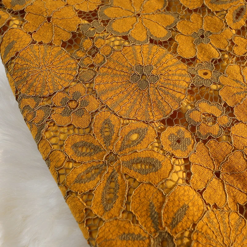 Юбка-карандаш Женская кружевная с цветочной вышивкой модная ажурная