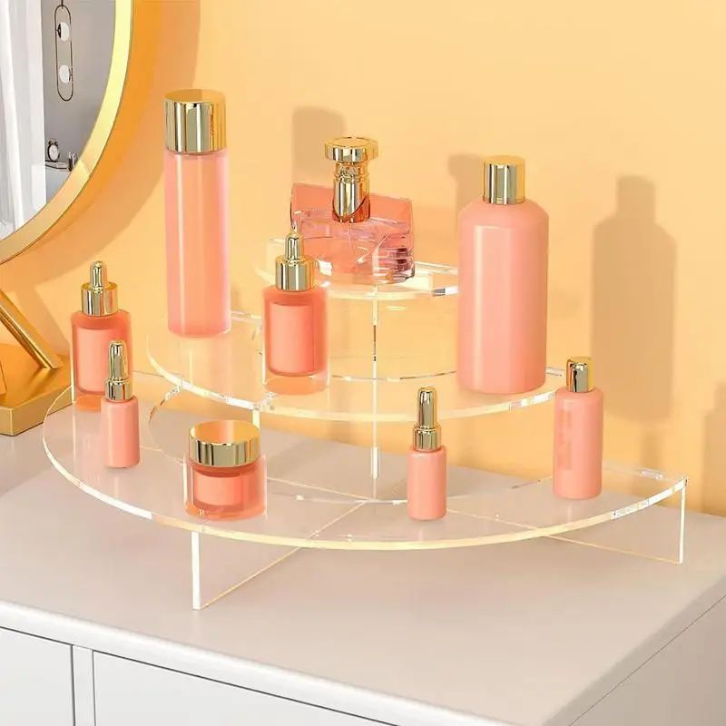 Подставка для выпечки тортов акриловая витрина столешница в форме полумесяца