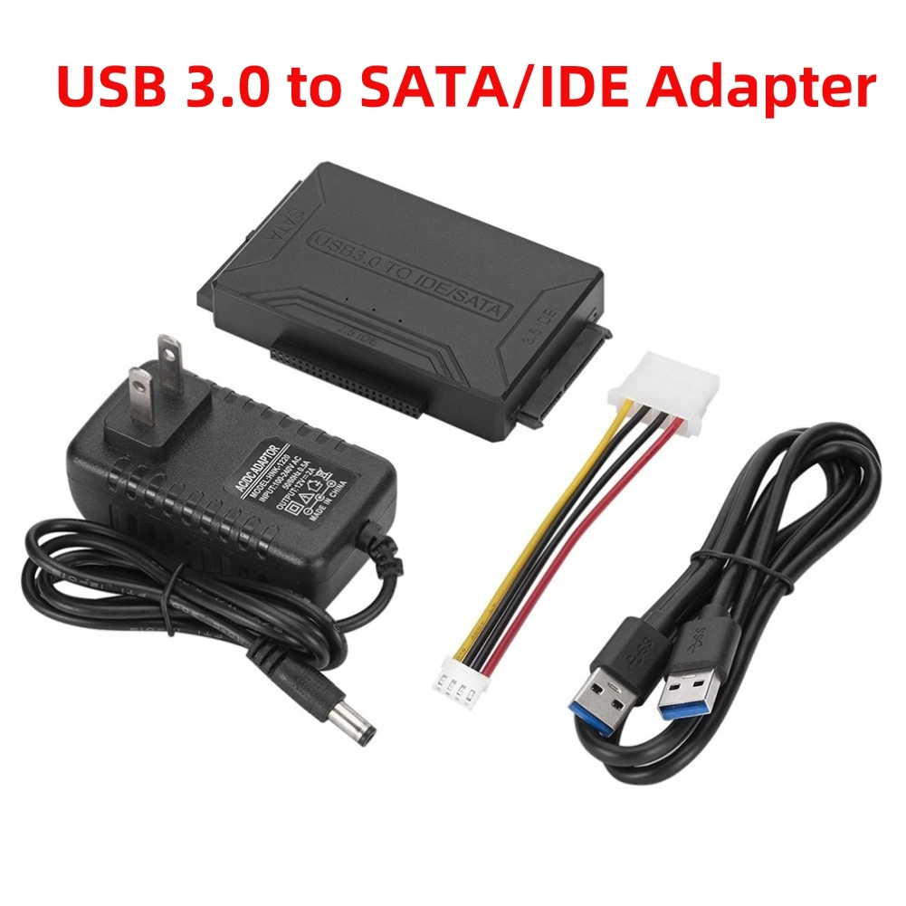 

Адаптер USB 3,0 к SATA/IDE, штепсельная вилка стандарта США/ЕС/Великобритании/Австралии, адаптер SATA/IDE к USB 3,0 для жесткого диска, оборудование для универсального жесткого диска 2,5/3,5 дюйма, SSD
