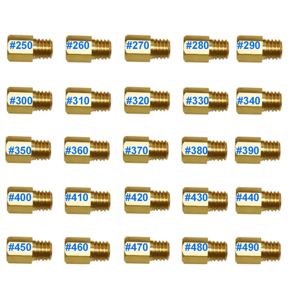 

Карбюратор латунный шестигранный Тип основная резьба 5,2 мм для MIKUNI VM/TM/TMX Carb Размер 250-490