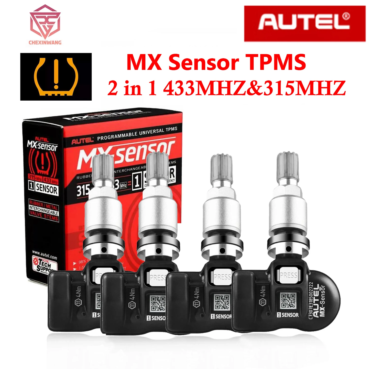 Autel MX датчик TPMS 433 МГц 315 МГц Универсальный датчик 2 в 1 клон-able программирования датчик давления в шинах автомобиля инструмент для ремонта TS501
