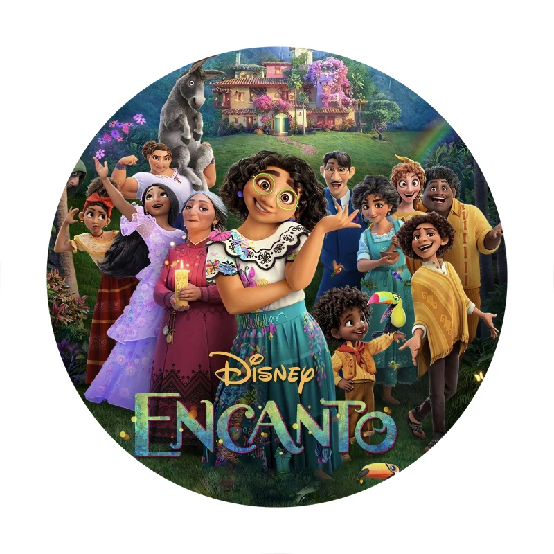 

Disney Magic Encanto Mirabel Circle Princess Background Birthday Party Decoration Banner Round Photography Backdrop Photo Studio