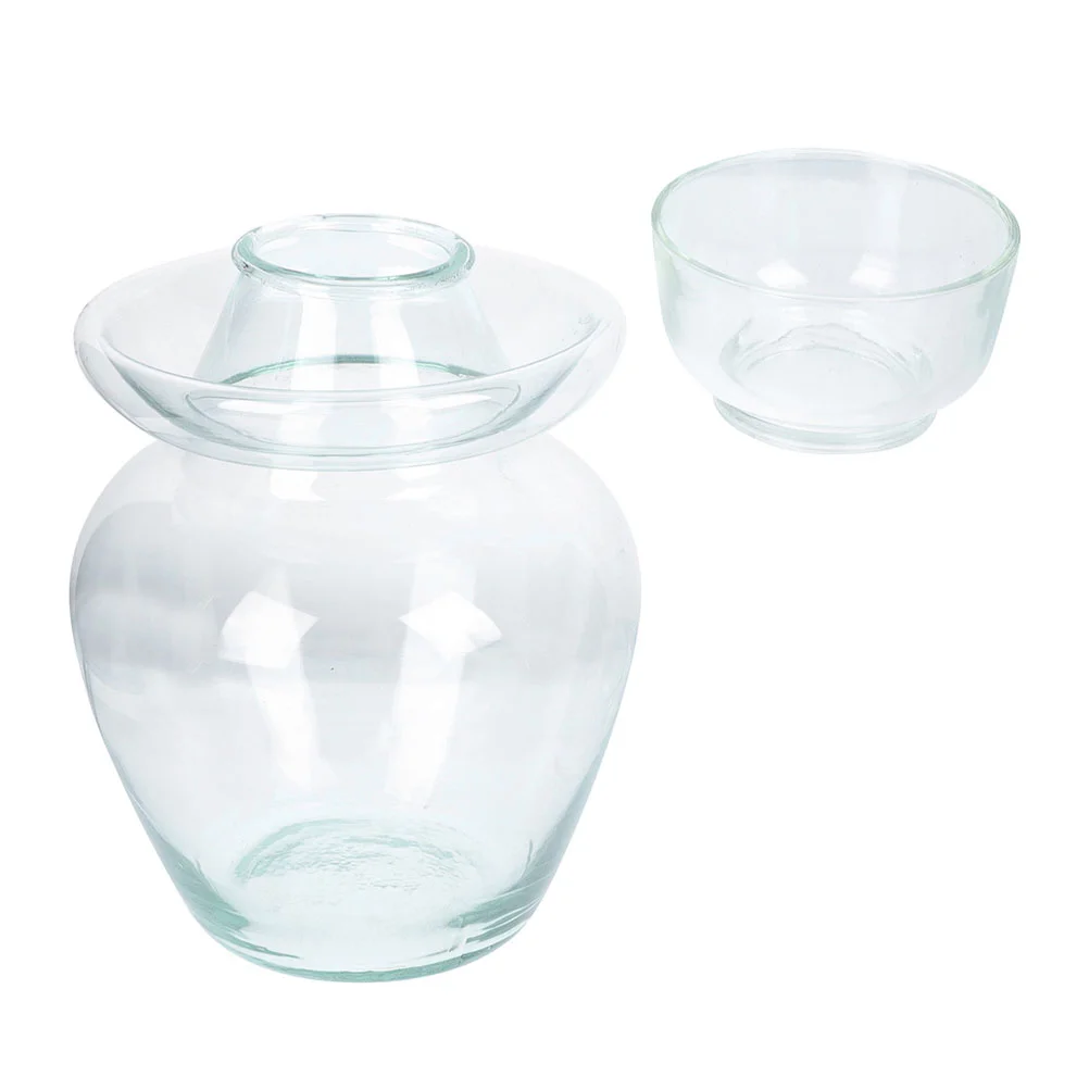 

Jar Glass Pickle Fermenting Fermentation Crock Can Storage Chinese Pot Sealedjars Kimchi Container Kitchen Brewing Lid