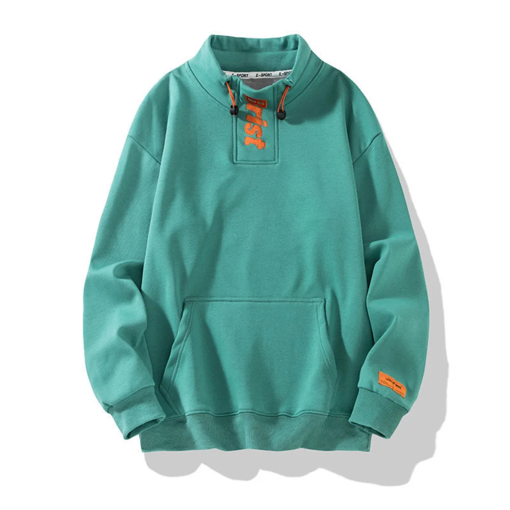 

Turtleneck Men's Fleece and Thick AUTUMN/winter 2022 Men's Bottom Long Sleeve T-shirt