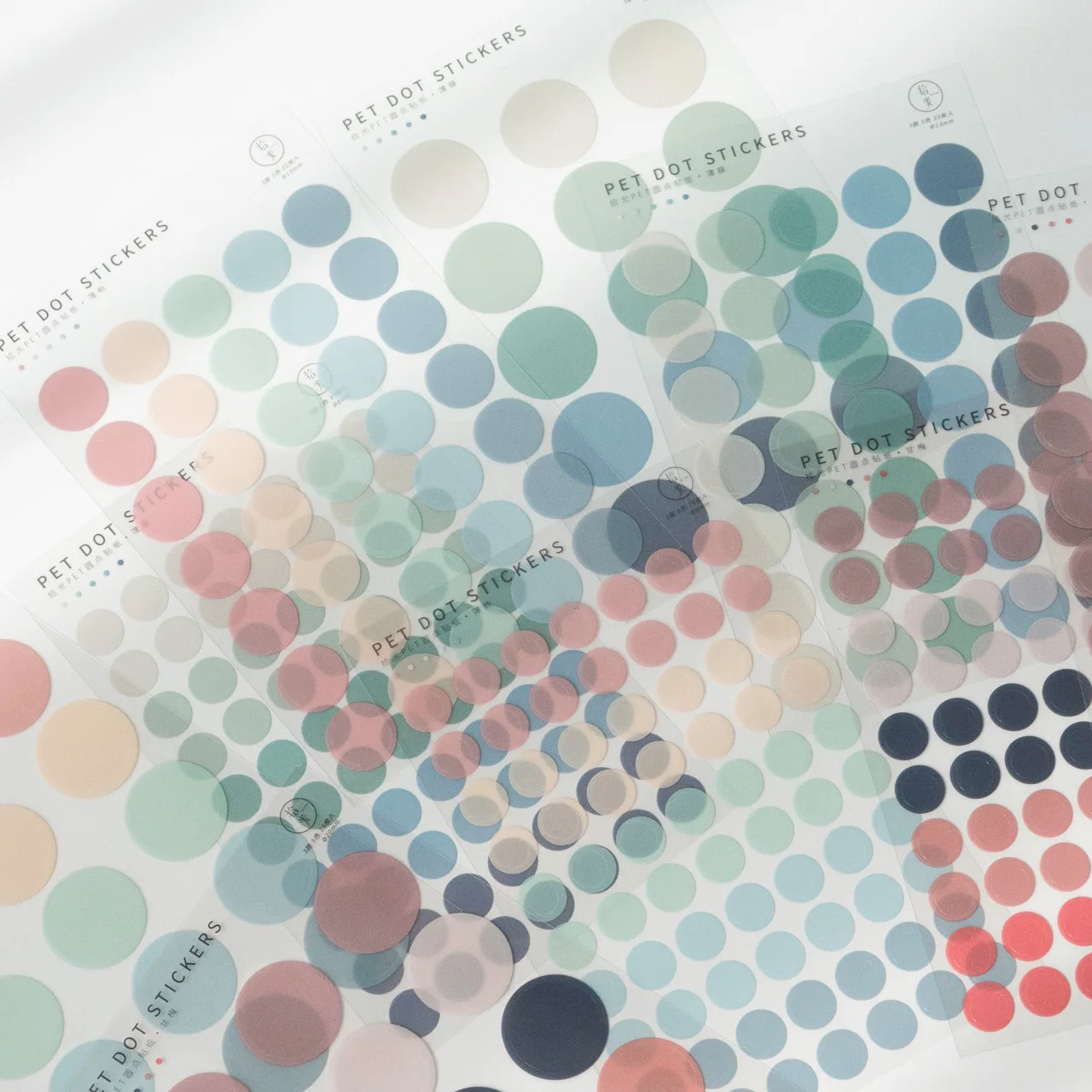 

120pcs Baisc Salt Dot PET Sticker Round Label Self Adhesive Sealing Sticker Scrapbooking Diary Decor Office School Supply