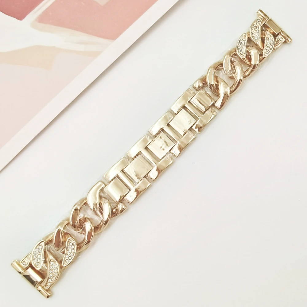 For Huawei GT3 Pro/ Samsung galaxy watch 46mm watch 3 45mm Diamond metal Ladies' strap wristband For amazfit GTR 22mm Watch Band