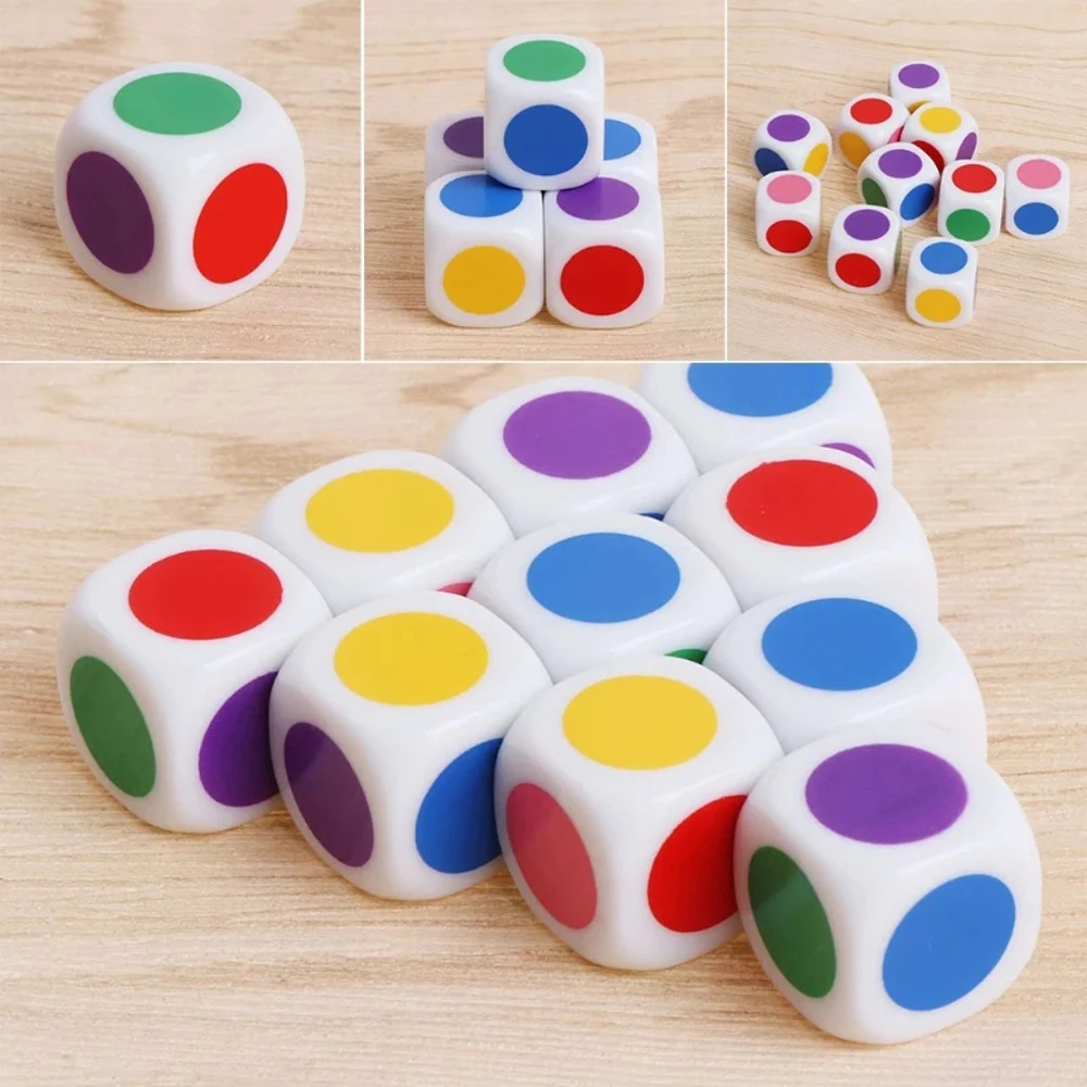 

Educational Toys High Quality Board Game 16 mm Puzzle Game for Kids Acrylic Dices White Color Six Sided Cube Dice