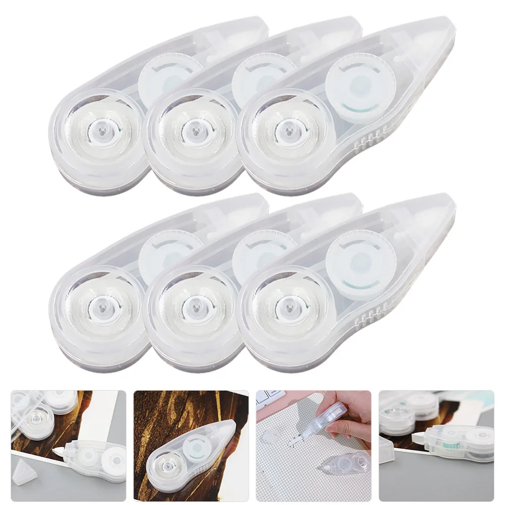 

6 Pcs Correction Tape White-out Office Household Children Accessory Resin Portable Corrected Correcting Students Study Tools