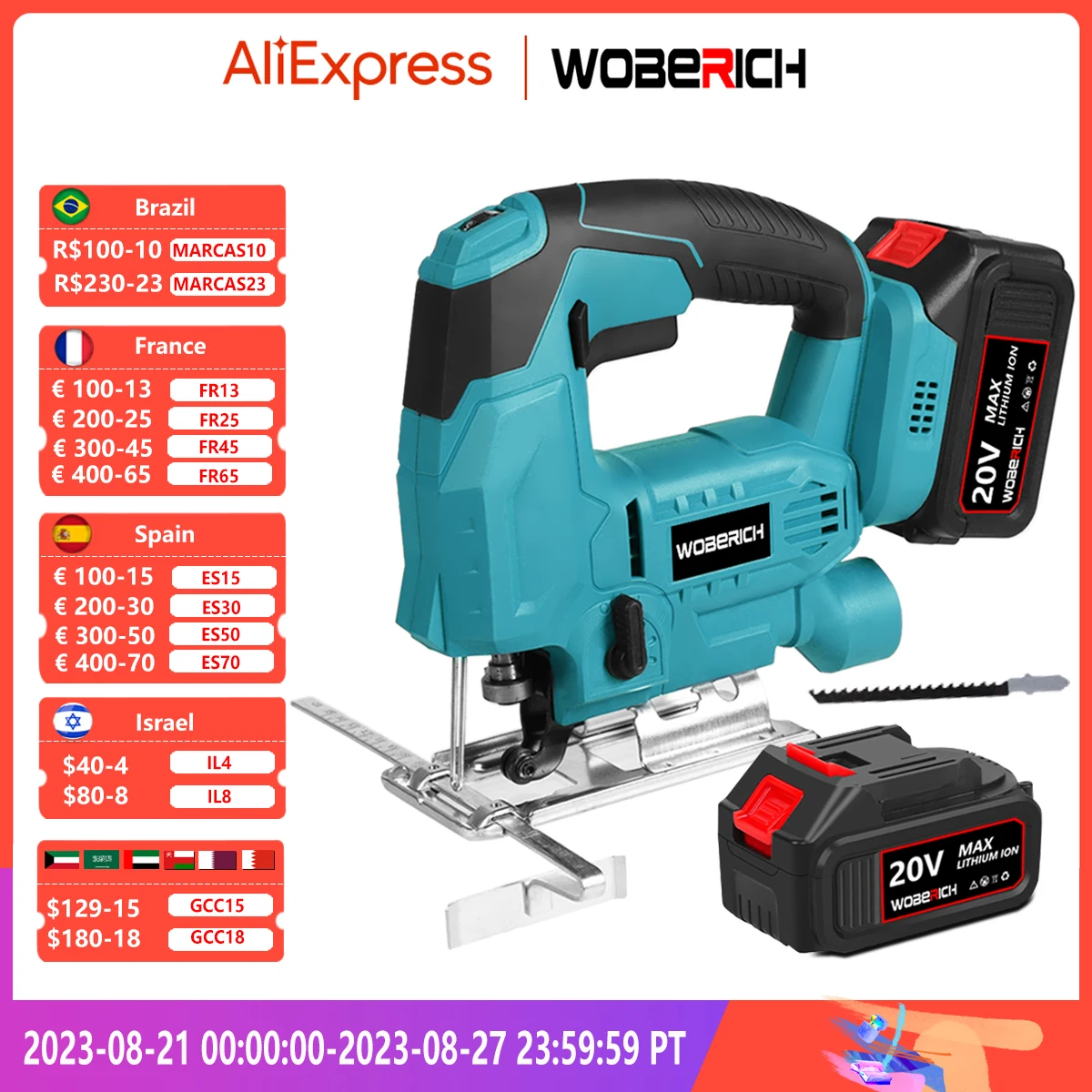 Cordless Jigsaw Electric Jig Saw Portable Multi-Function Woodworking Power Tool Adjustable Woodworking for Makita 18V Battery