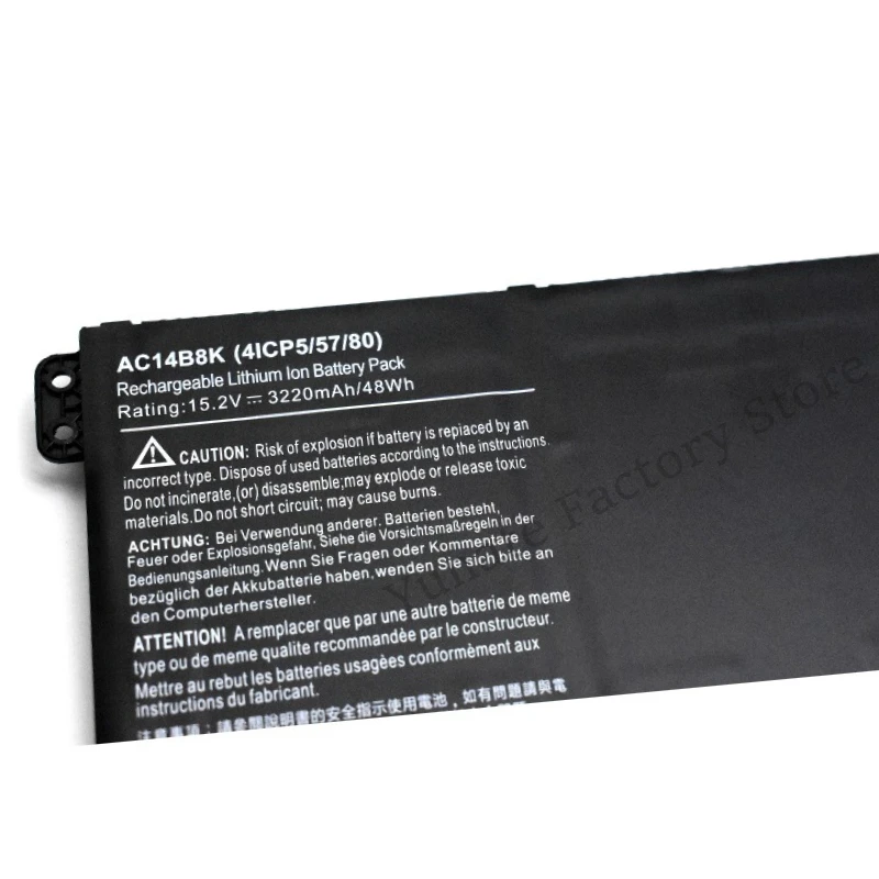 Фото Аккумулятор для ноутбука AC14B8K 15.2V 3220mAh для Acer Aspire V3-371 ES1-111 ES1-111M ES1-511 E5-731 E3-112 Chromebook 15 C810 CB3-531 №2