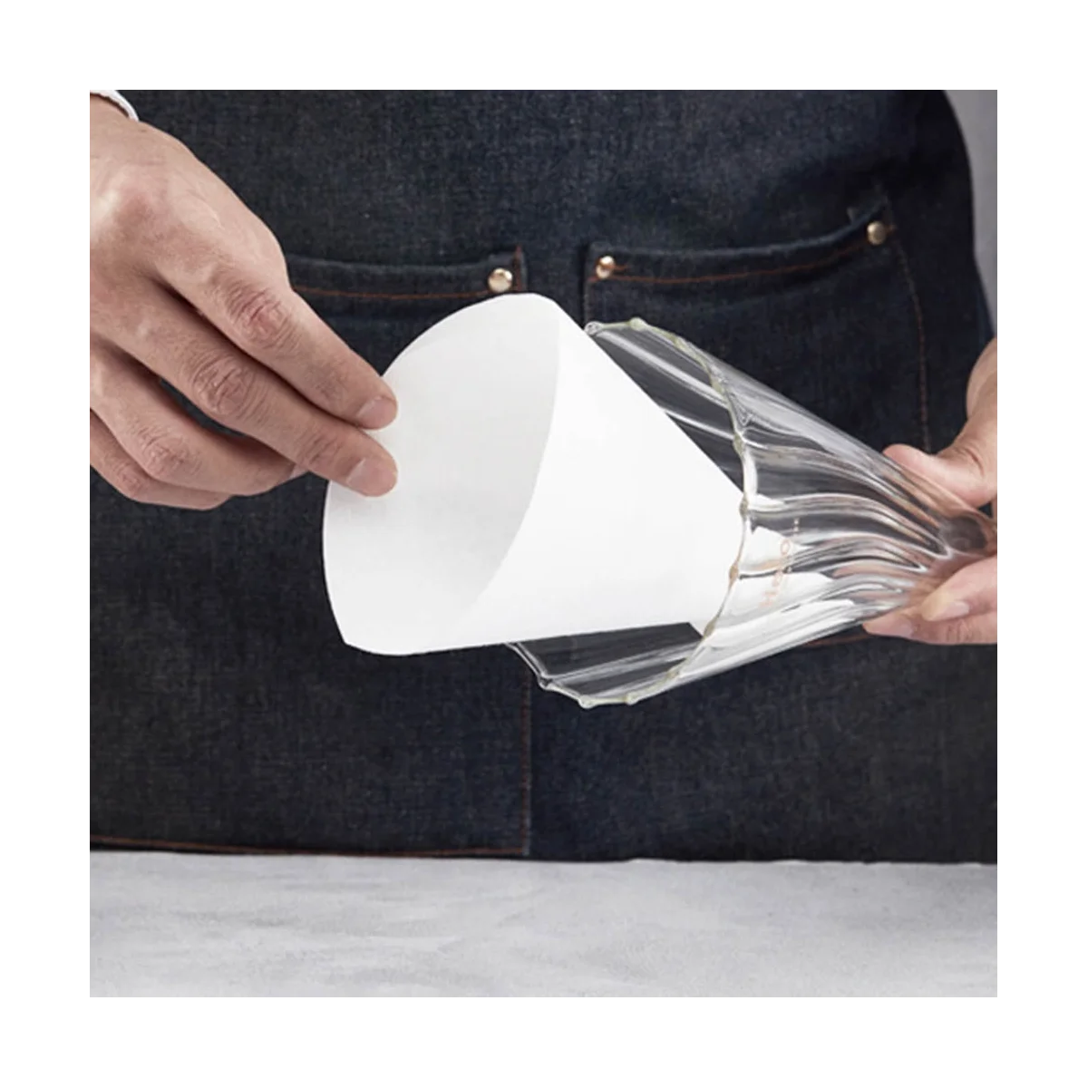 40 шт. совместимые с Chemex фильтры для скрепленного кофе кофеварки