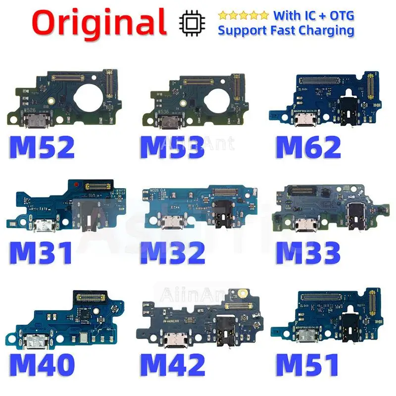Зарядная док-станция с USB-портом для Samsung Galaxy M31/M31s/M32/M33/M40/M42/M51/M52/M53/M62